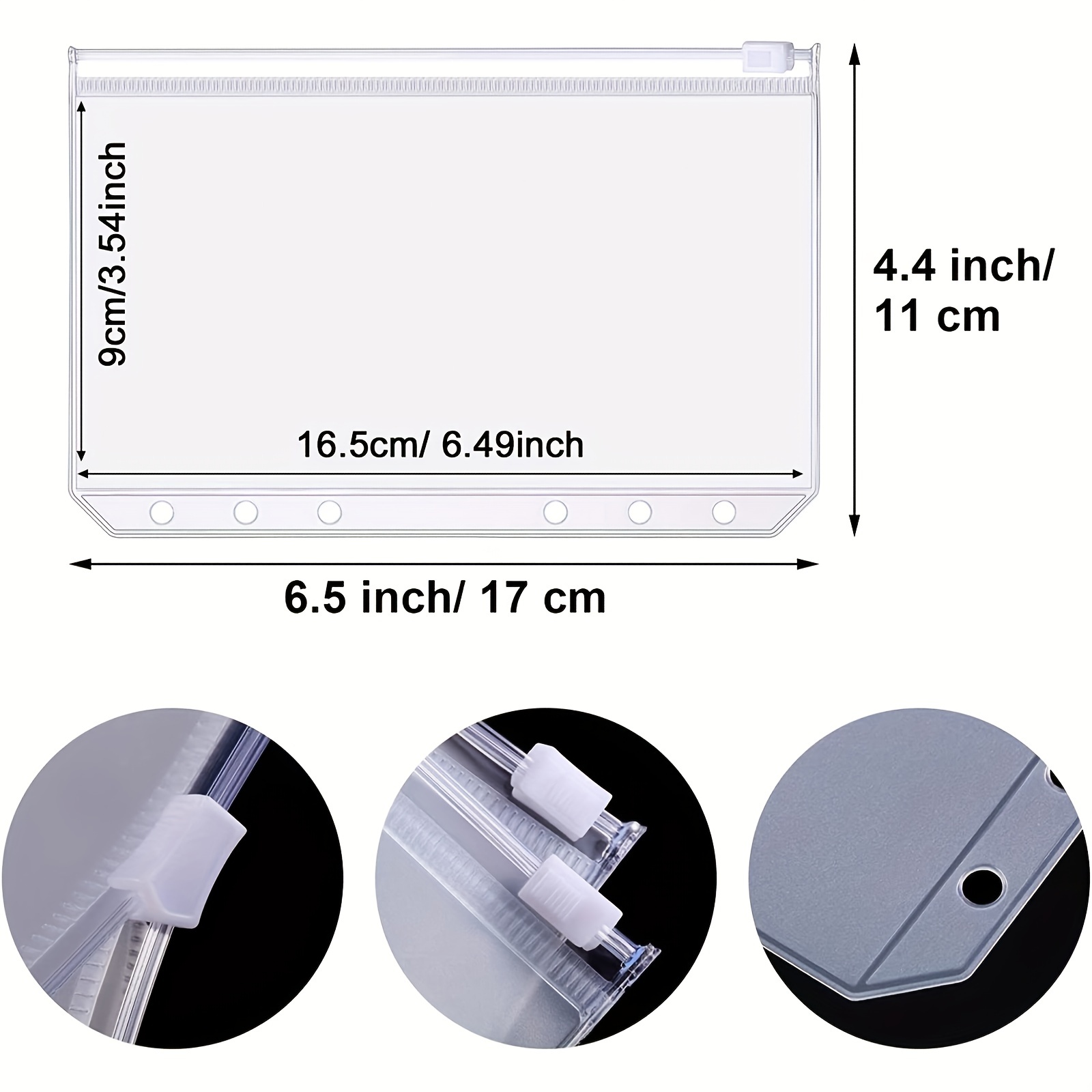 JOSPL Raccoglitore ad 6 Anelli, con 12 Buste Trasparenti Rimovibile,  Notebook A6, per Budget di Contanti Organizzatore per Studente, Ufficio,  Scuola : : Cancelleria e prodotti per ufficio