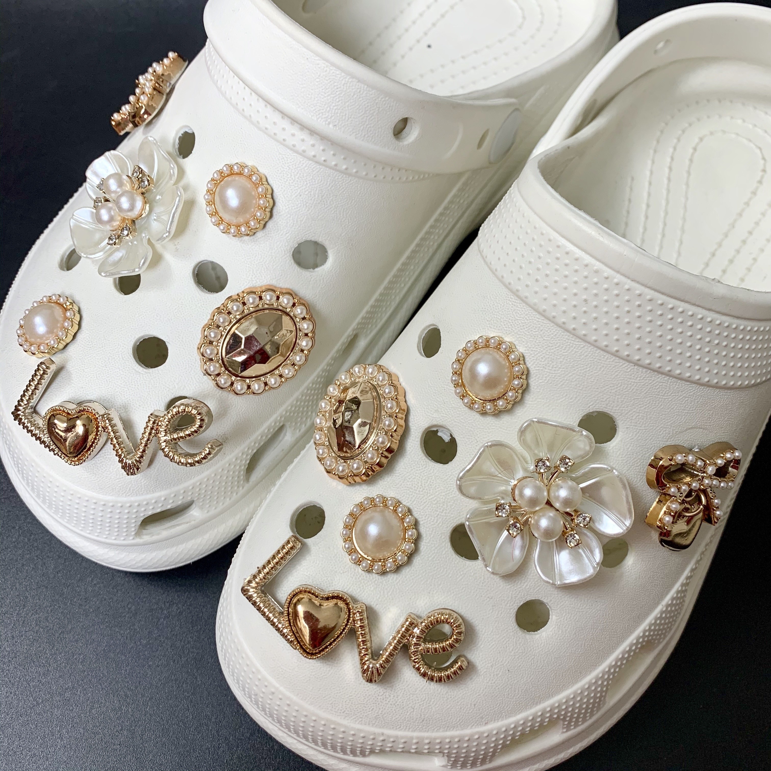 Rhinestone Croc Charms Designer DIY Vintage Fashion Clogs Shoes
