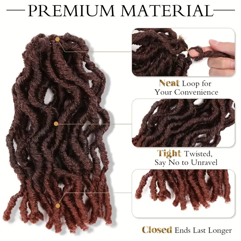 Faux Locs Crochet Hair Short Curly Dreadlocks For Women Pre - Temu