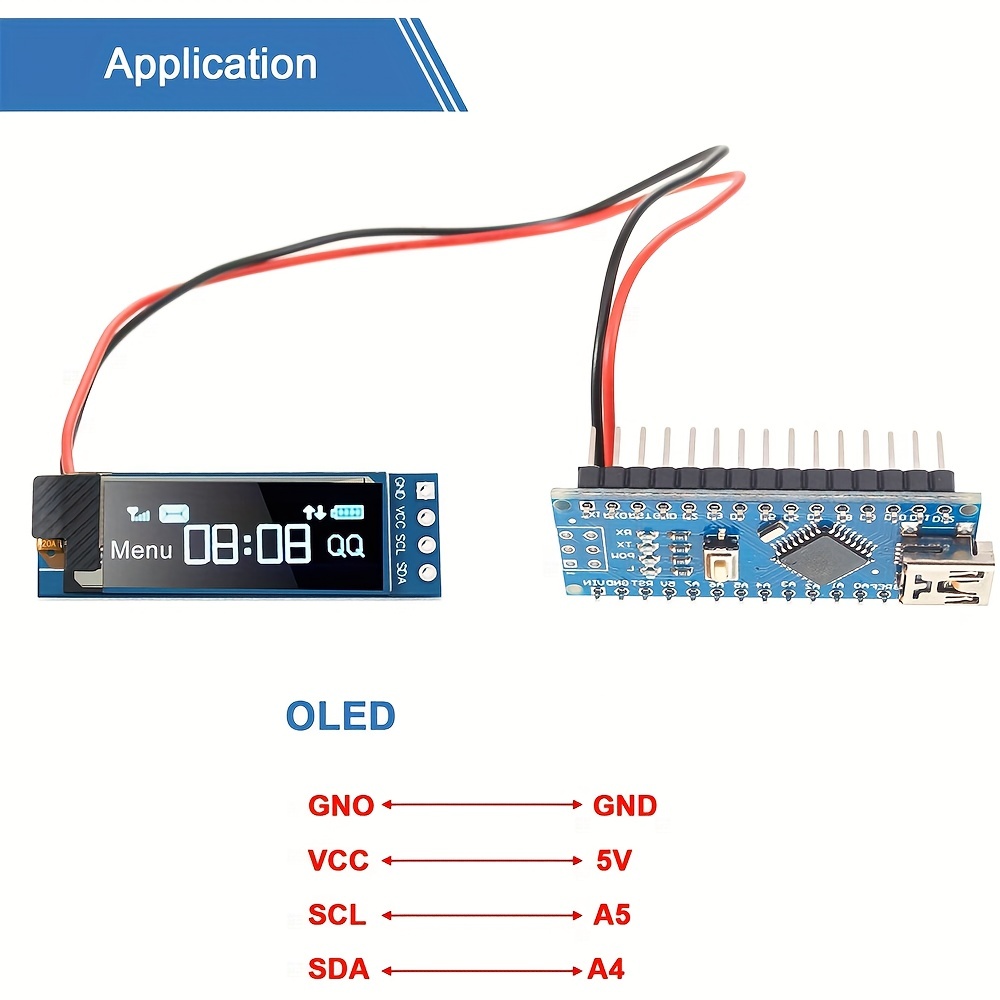 Boost Your Arduino Project With 0.91 0.96 Oled Iic Display - Temu