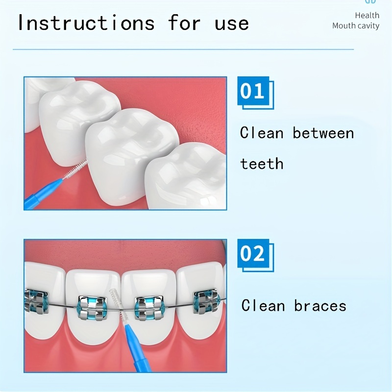 10pcs L-Shaped Diagonal Gap Brush Set for Dental Care
