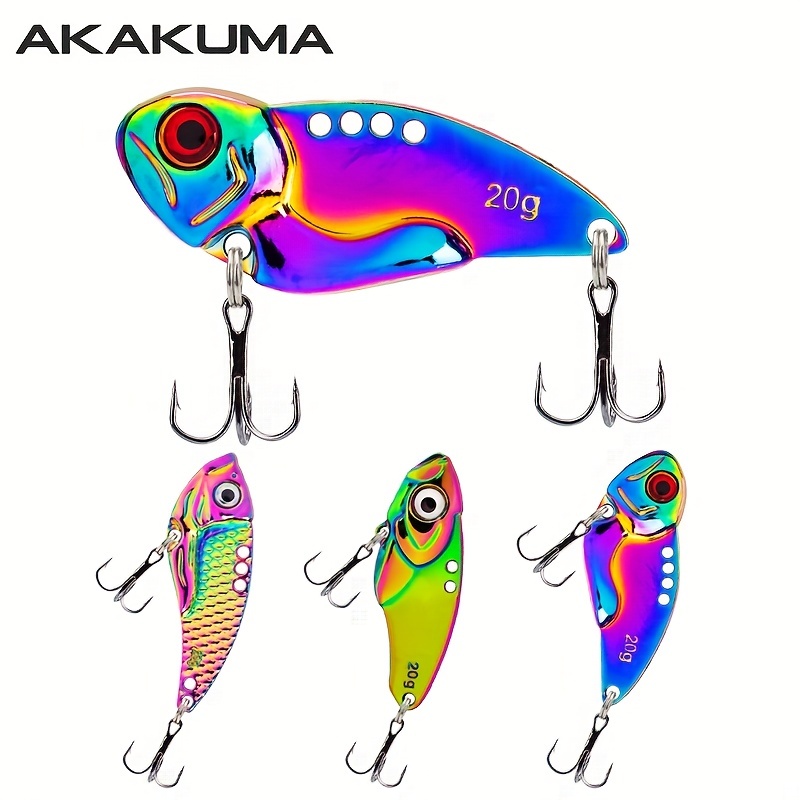Colorful Fishing Spoon Bait5pcs Colorful Walleye Trout Metal Hard