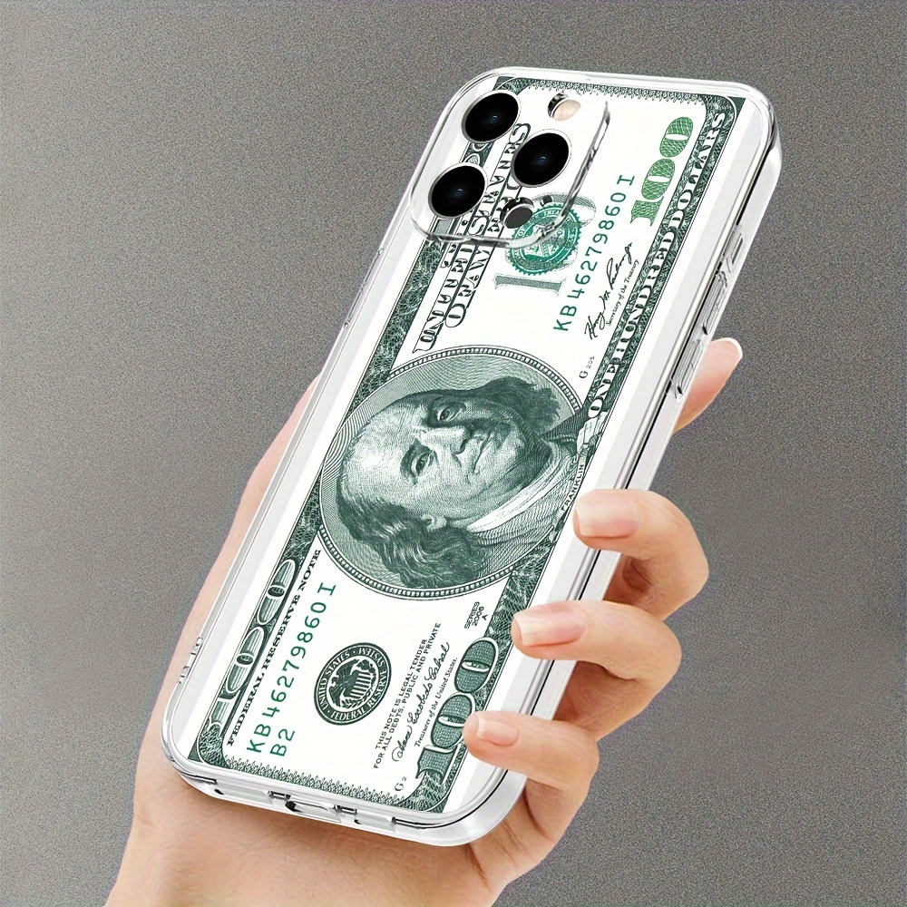 

1pc Phone Case With Painted Cash Graphic Anti-fall For 14 13 12 11 Pro Max Xs Max X Xr 8 7 Plus Gift For Birthday, Halloween, Christmas