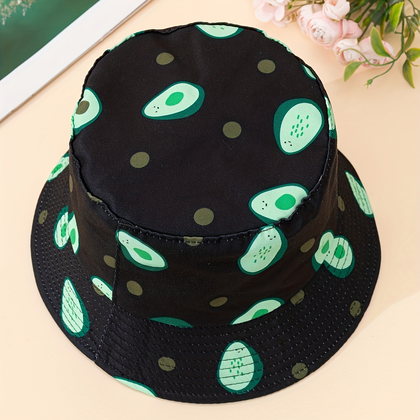1pc Unisex Avocado Fruit Print Double Sided Casual Commuter