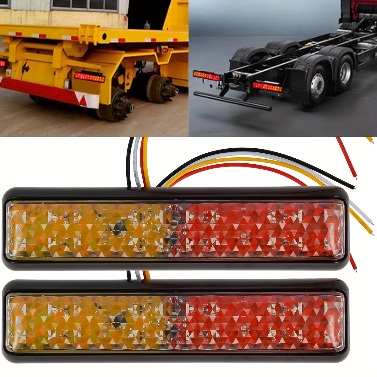 Marqueur latéral à LED de sécurité tricolore pour remorque de camion