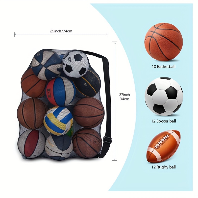 Large Mesh Storage Net Bag Drawstring Ball Bag Durable Mesh
