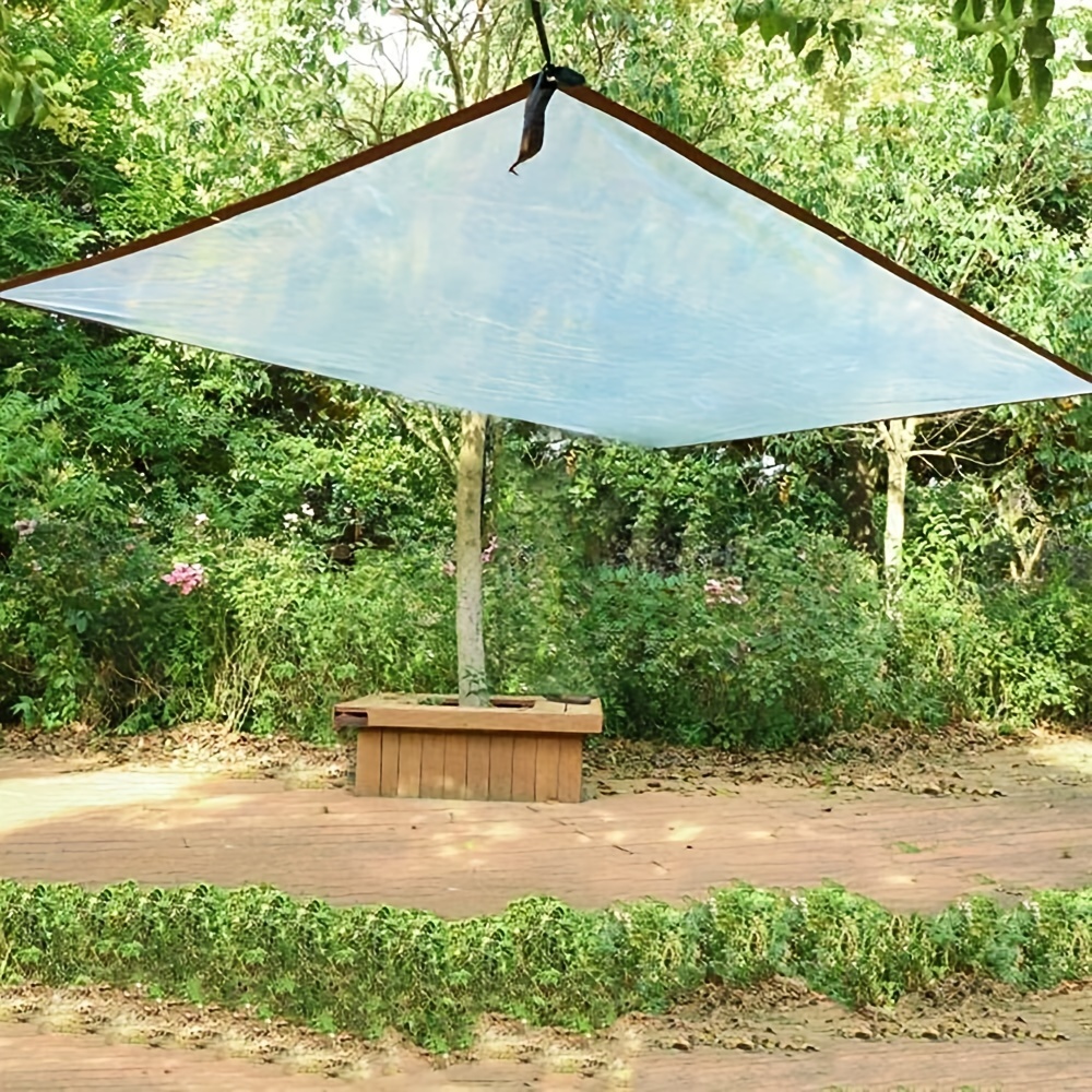 Lona impermeable de pvc transparente con ojales para cubiertas exteriores