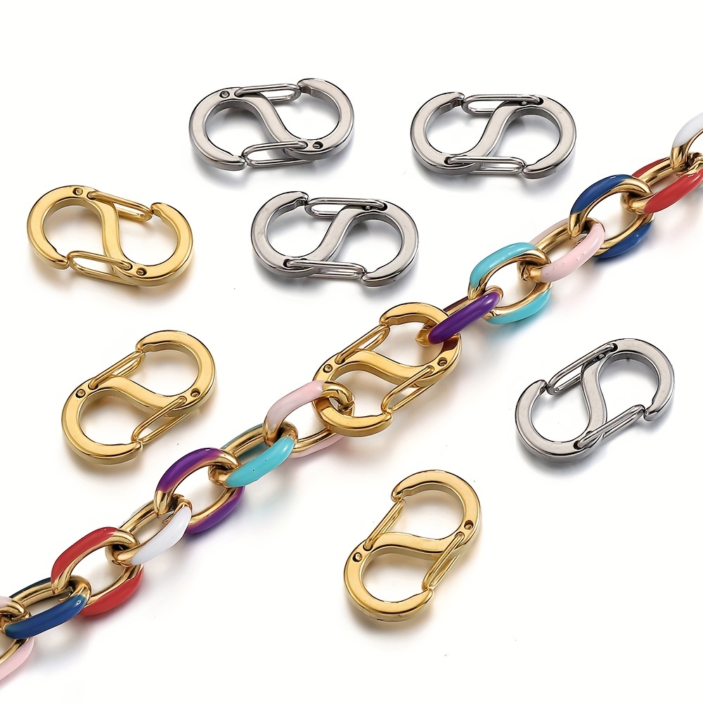 Stainless Steel Golden Color S Shape Clasps Necklace Hooks - Temu Australia