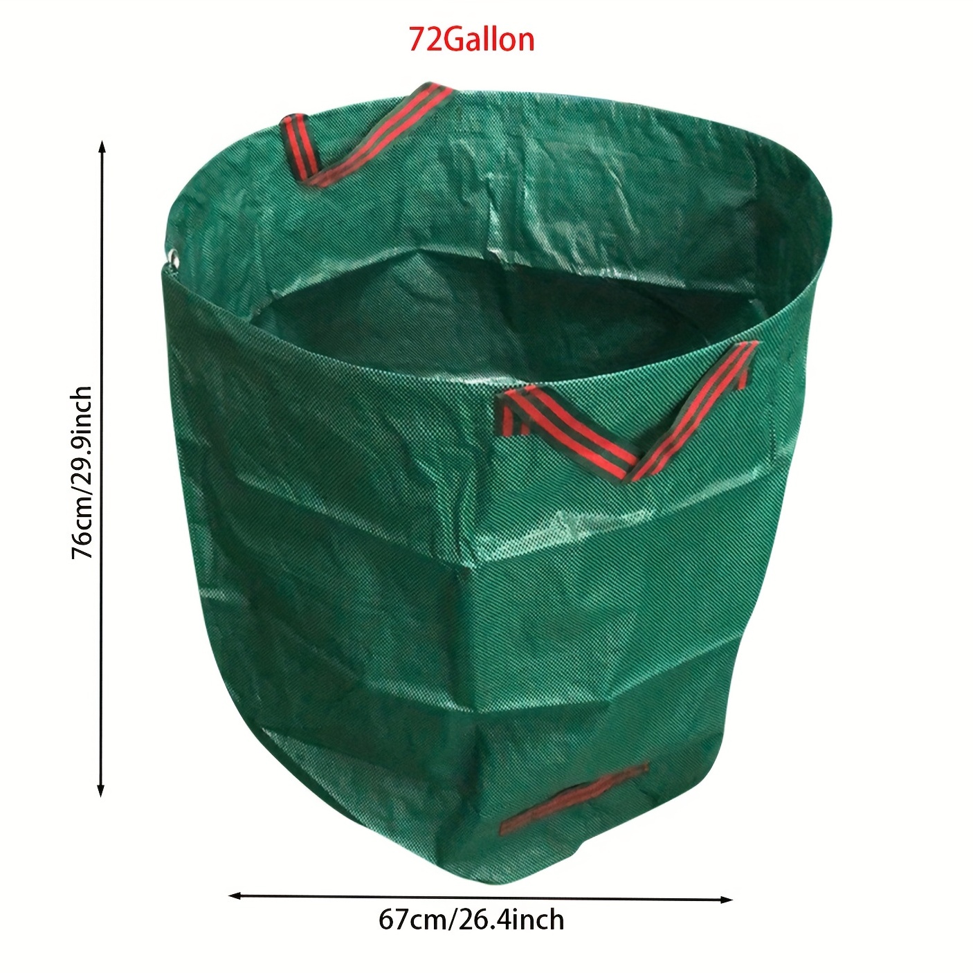 72 Gallon Reusable Yard Waste Bag, Heavy Duty, Upright Lawn Bags with 4  Reinforc