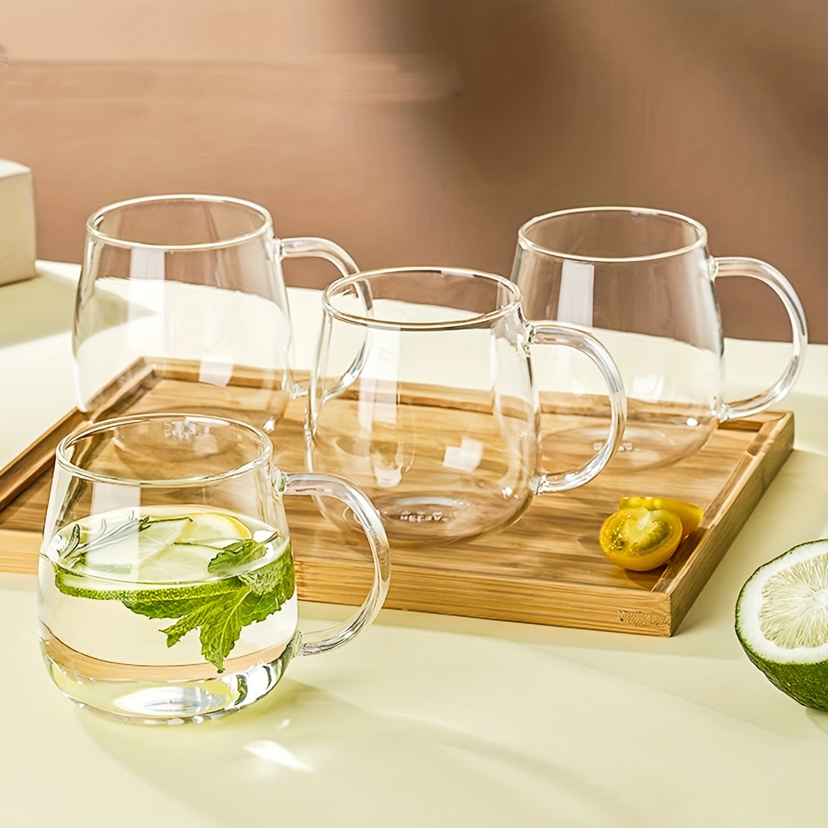 Glass With Handle Transparent Heat resistant Glass Water Cup - Temu