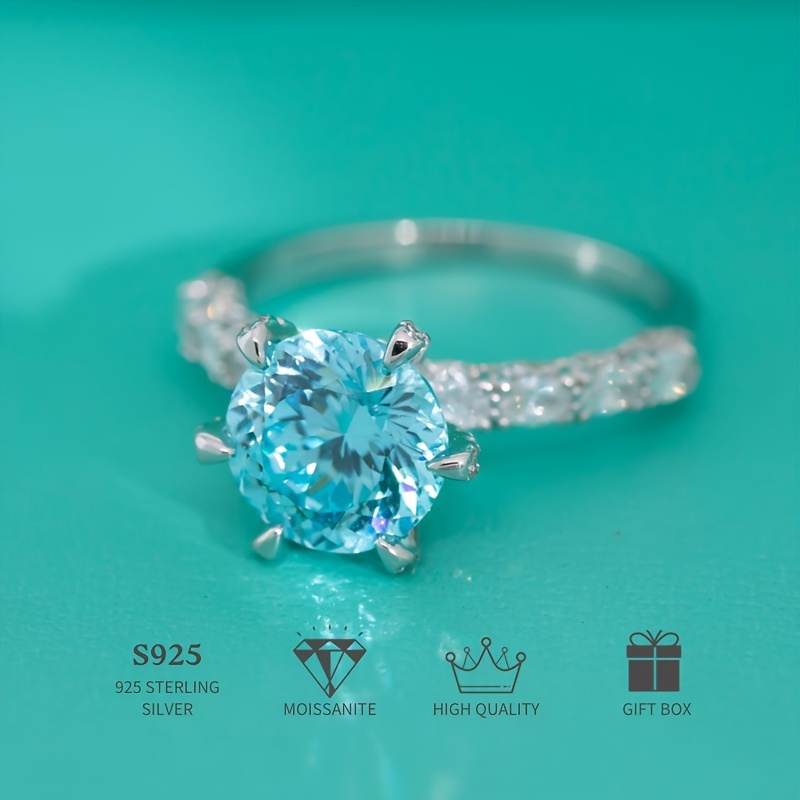 Bague De Fiançailles En Moissanite 2,5 Ct Coupe Rayonnante, Or 14 Carats - Sur Mesure, Tailles 4 à 12 US