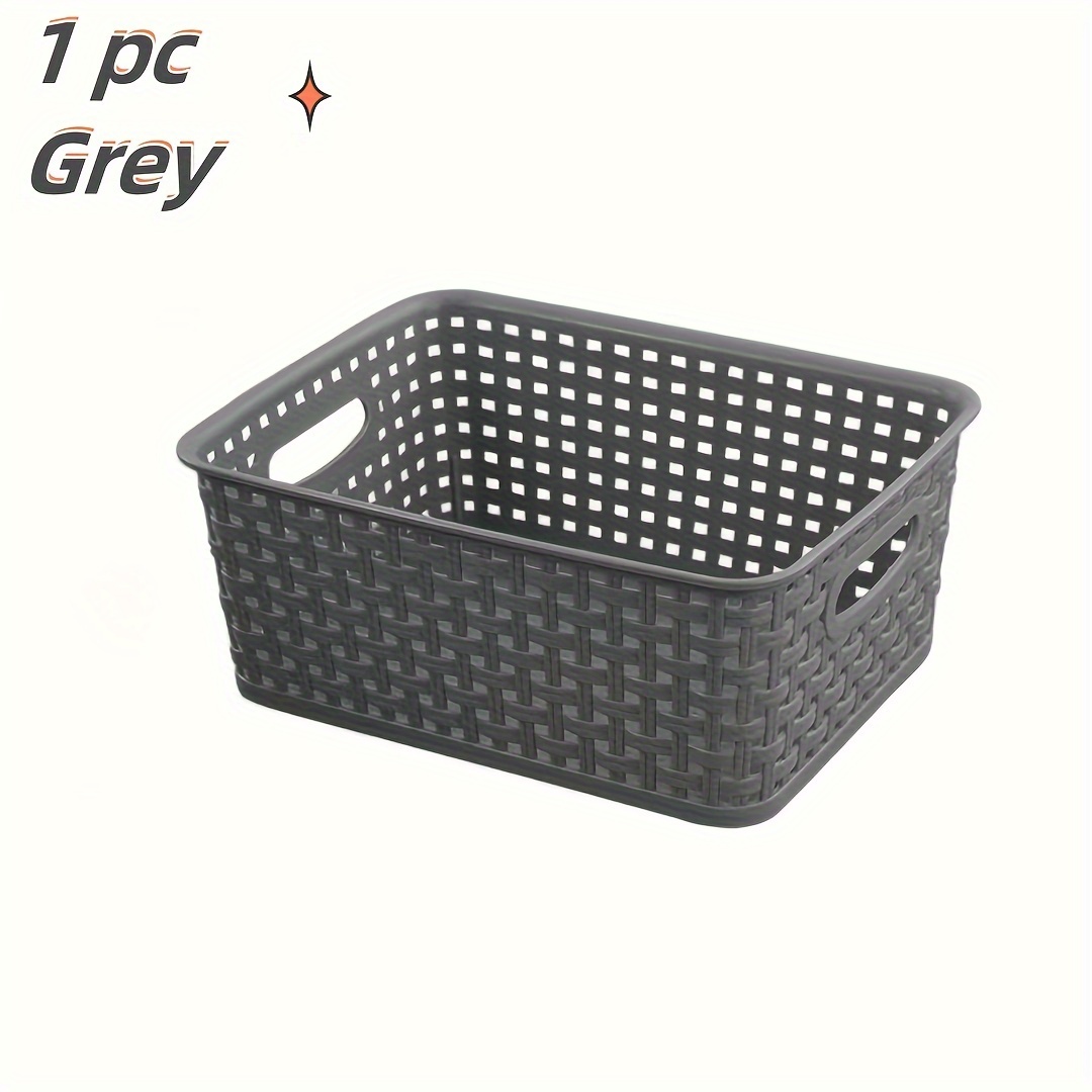 Plastic Storage Basket, Desktop Hollow Out Utility Basket