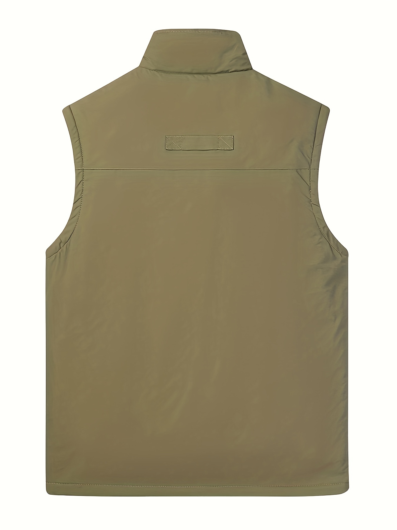 Zipper Pockets Cargo Vest, Men's Casual Outwear Zip Up Vest for Spring Summer Outdoor Fishing Photography,Temu