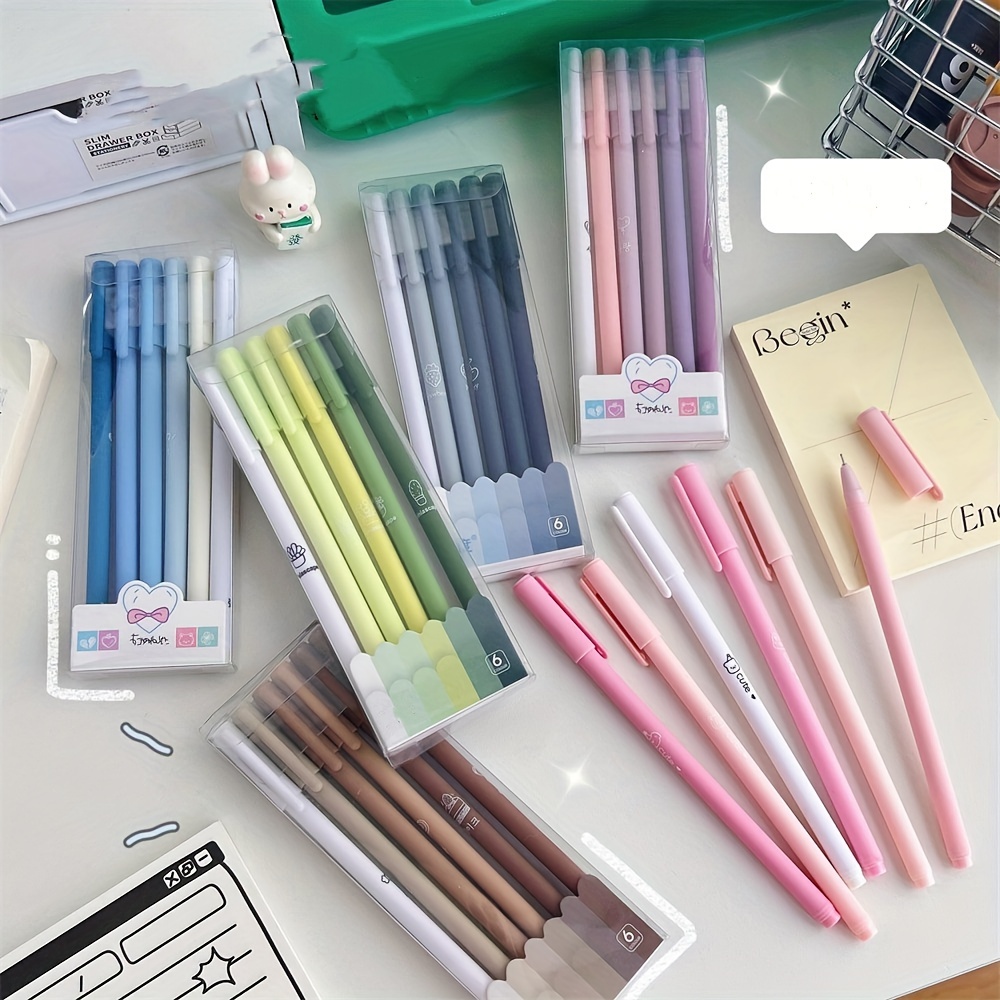 9 Pcss of Morandi Color Gel Pens, Retro Pocket Pen Set, Kawaii Japanese Color  Gel Pens for Students to Take Notes, Macaron Color Ink Gel Pen -   Denmark