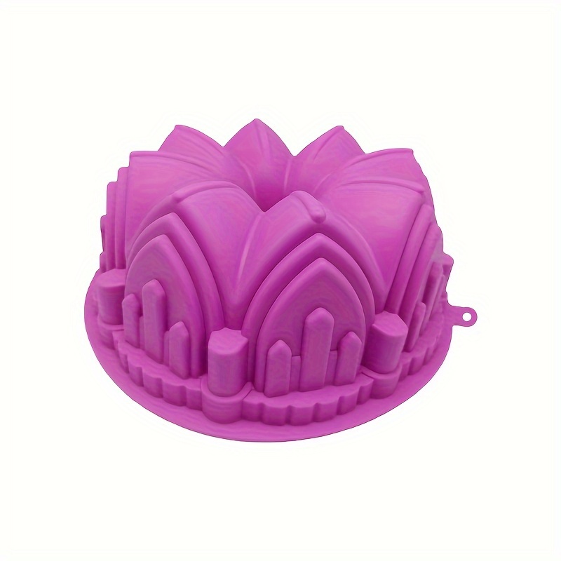 1pc Crown Cake Mold Large Castle Silicone Cake Mold Diy Crown Kitchen Baking Mold