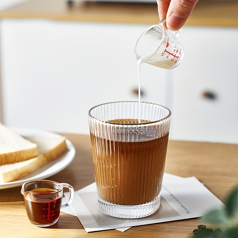 Taza medidora para microondas, jarra de café acrílica de 600 ml, taza para  espumar leche, jarra de leche, respuesta rápida