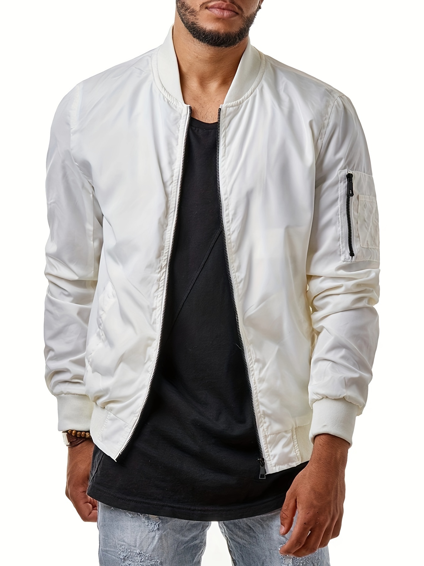 chamarra blanca  Mens outdoor jackets, Mens jackets casual, Men's coats  and jackets