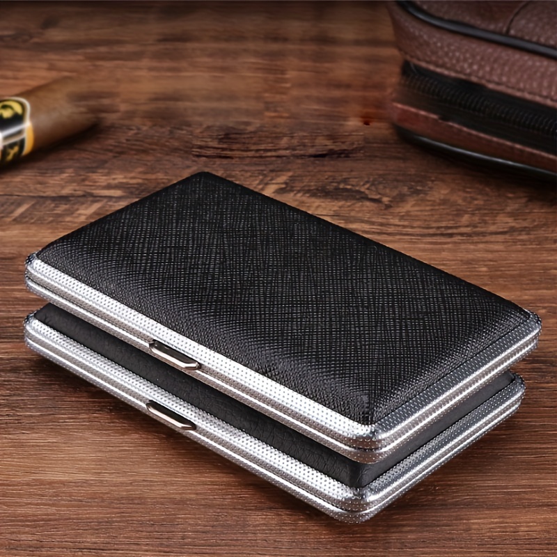 100mm Cigarette Storage Box Leather Band Cigarette Clip PU Leather High end