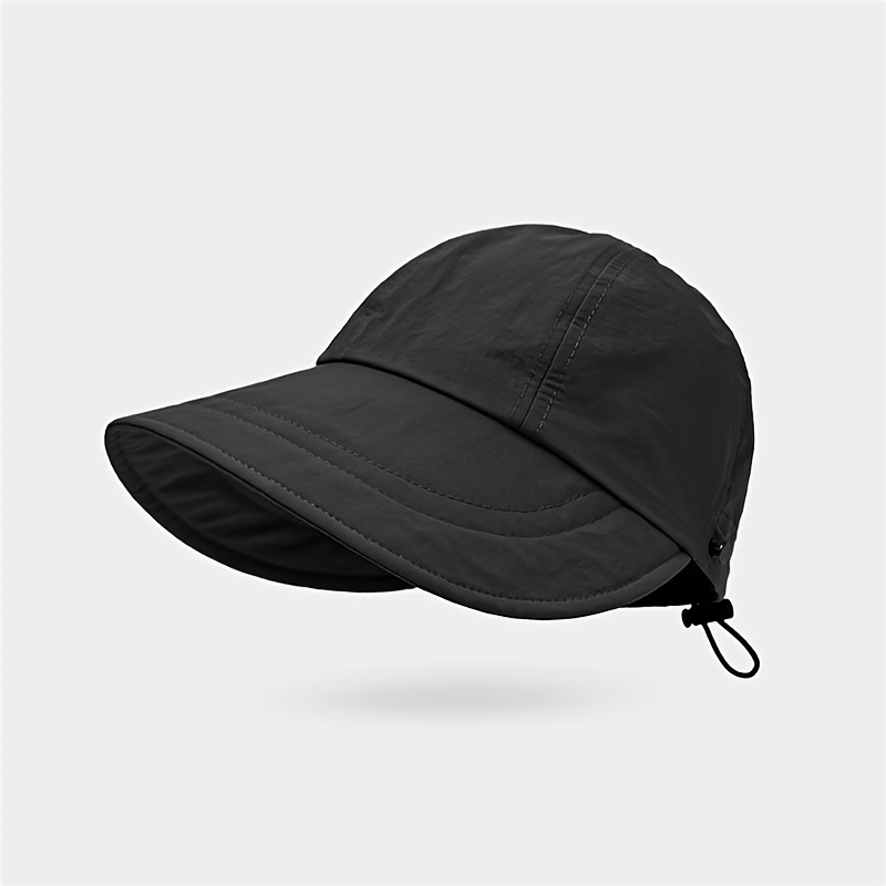 Solid Color Adjustable Sun Hats Wide Brim Drawstring - Temu