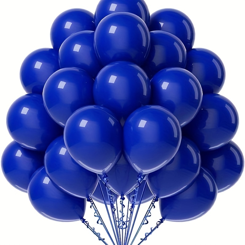 50 pezzi/pacco 5 pollici blu in lattice palloncini con 2 di con