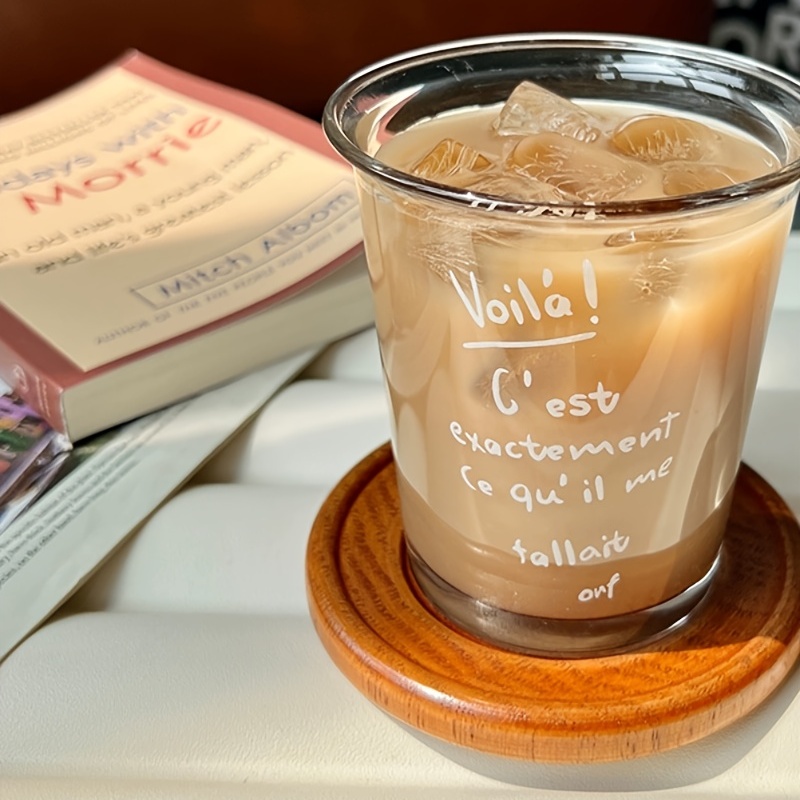 Glass Coffee Cup French Clear Water Cup Iced Coffee Cups - Temu