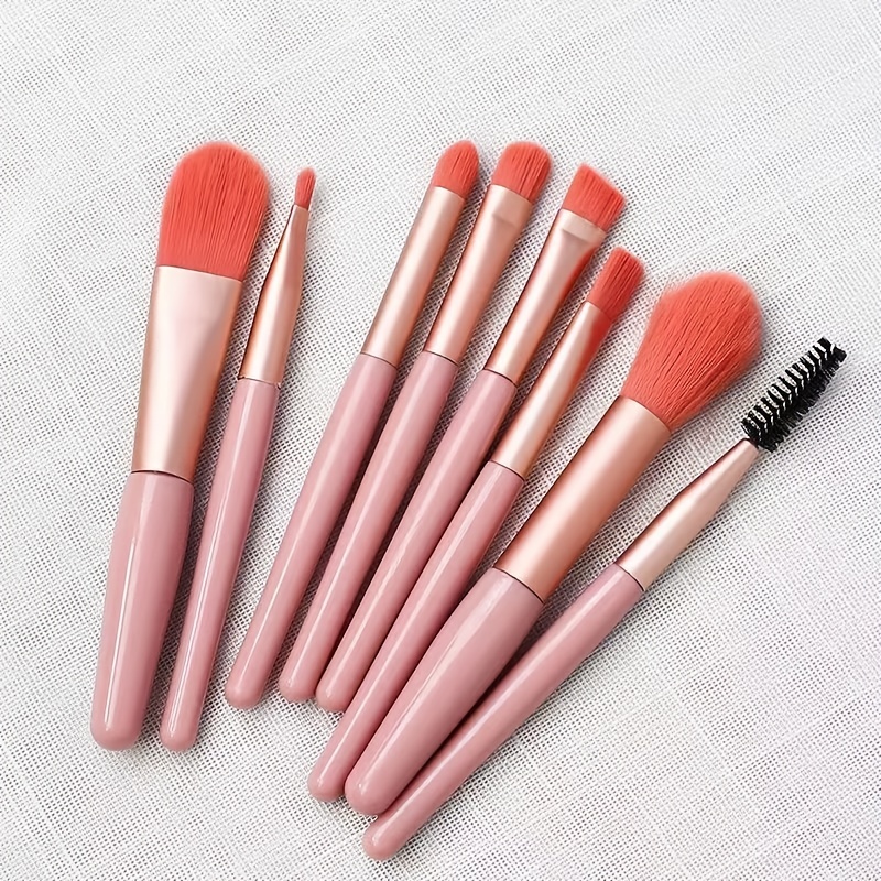 8 PCs Makeup Brush Set Mini Makeup Brushes Face Powder Foundation