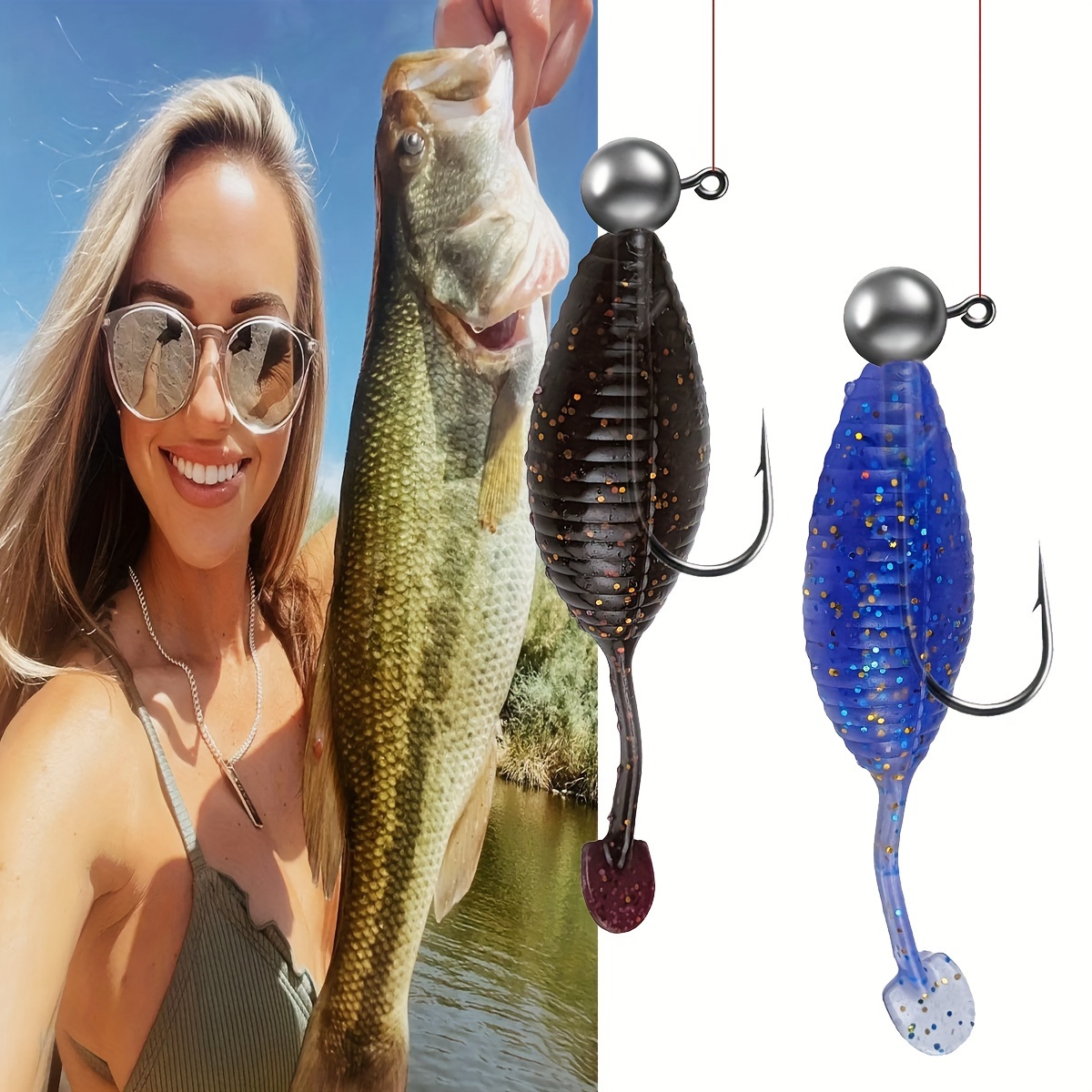 Bionic T tail Worm Soft Bait For Saltwater/freshwater - Temu Canada