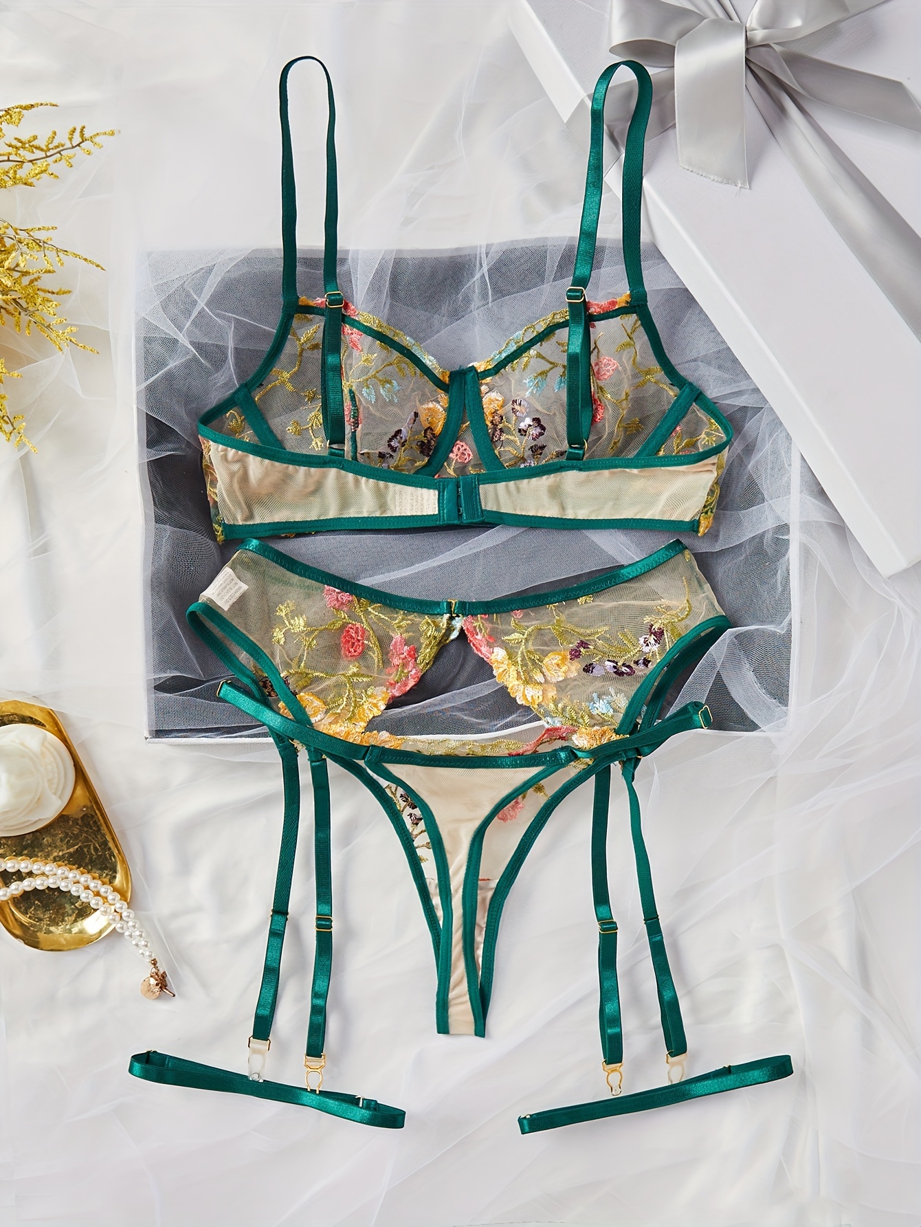 Discover Candy Intimates Set - Delicate Embroidered Lingerie – Intimates  the label