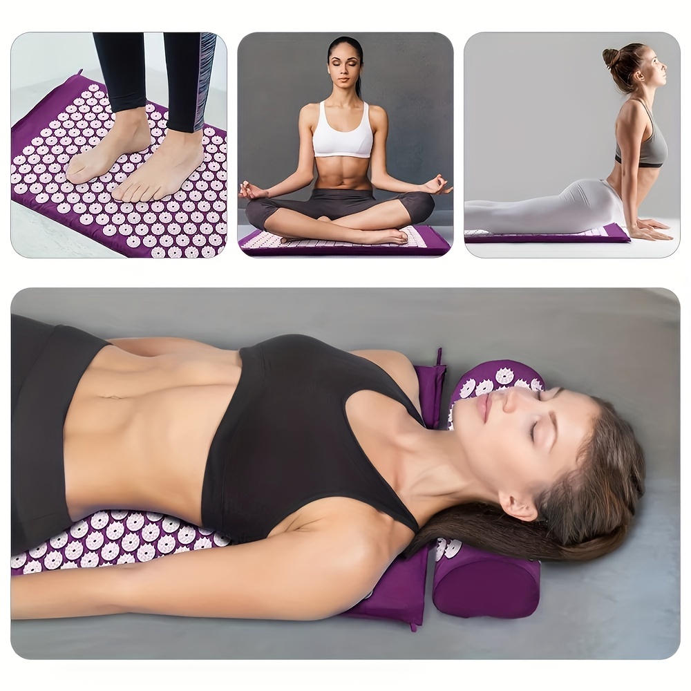 Acupressure Mat Pillow Set Massage Yoga Mat Acupuncture Mat - Temu