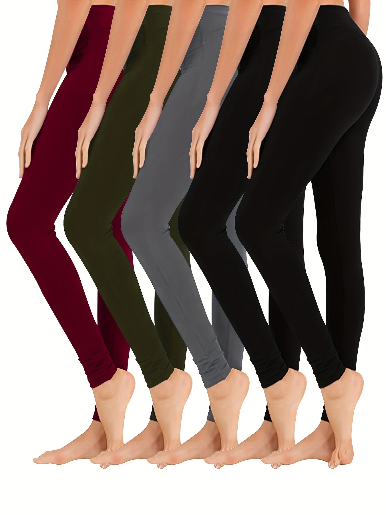 Solid Color Seamless Yoga Leggings High Waist Fitness - Temu