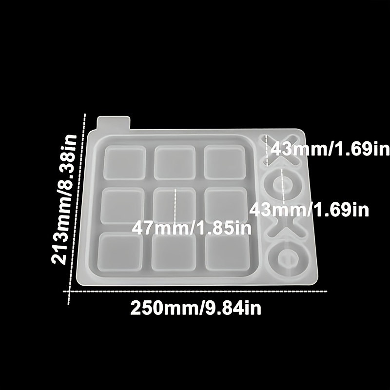 STAMPI IN RESINA, Stampo in silicone per giochi Tic Tac Toe da 5, Stampi in  resina