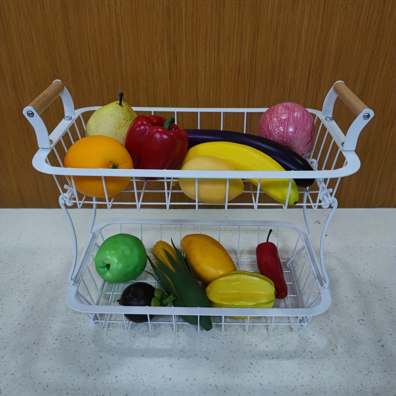 Cesta de frutas de 3 niveles para cocina, soporte para frutero, cestas de  almacenamiento de frutas desmontables para mostradores, cocina, encimera