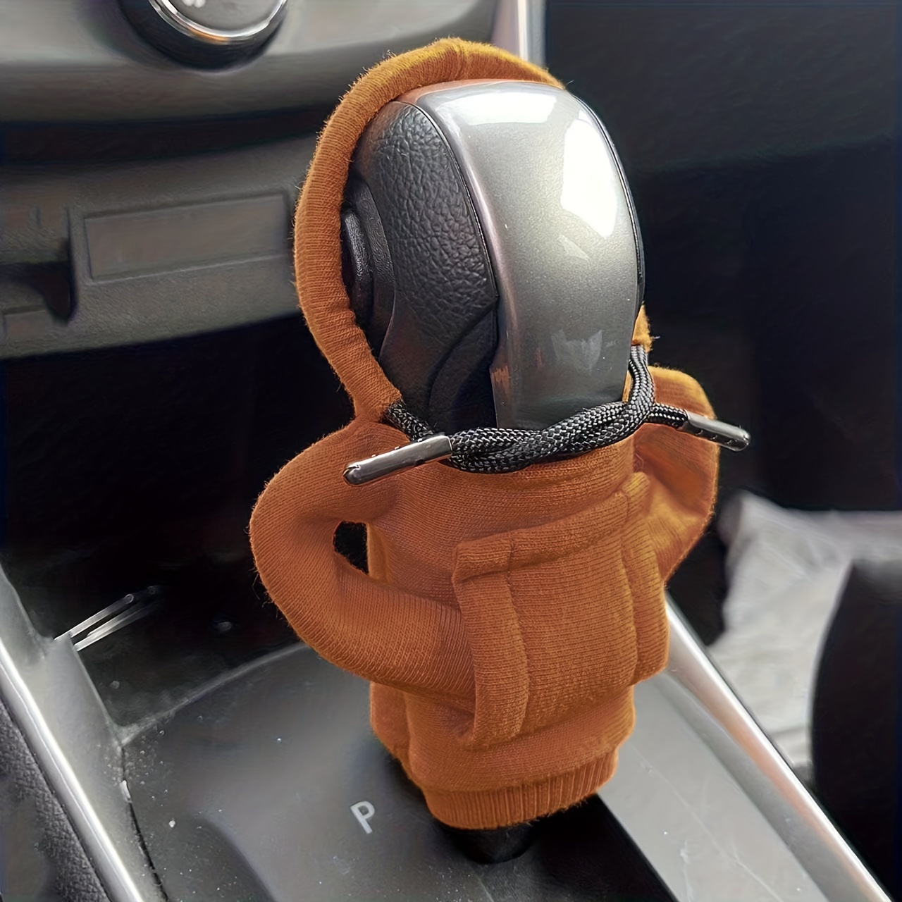 Car Gear Handle Cover Handle Decoration Knob Hoodie Shift - Temu Mexico