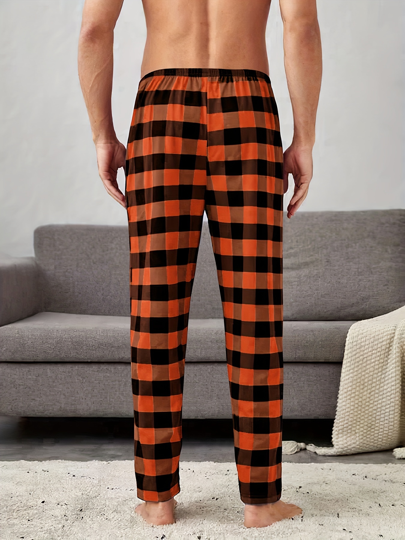 Wondershop At Target Mens Red Cotton Plaid Drawstring Pajama Pants Size XL  Tall | eBay