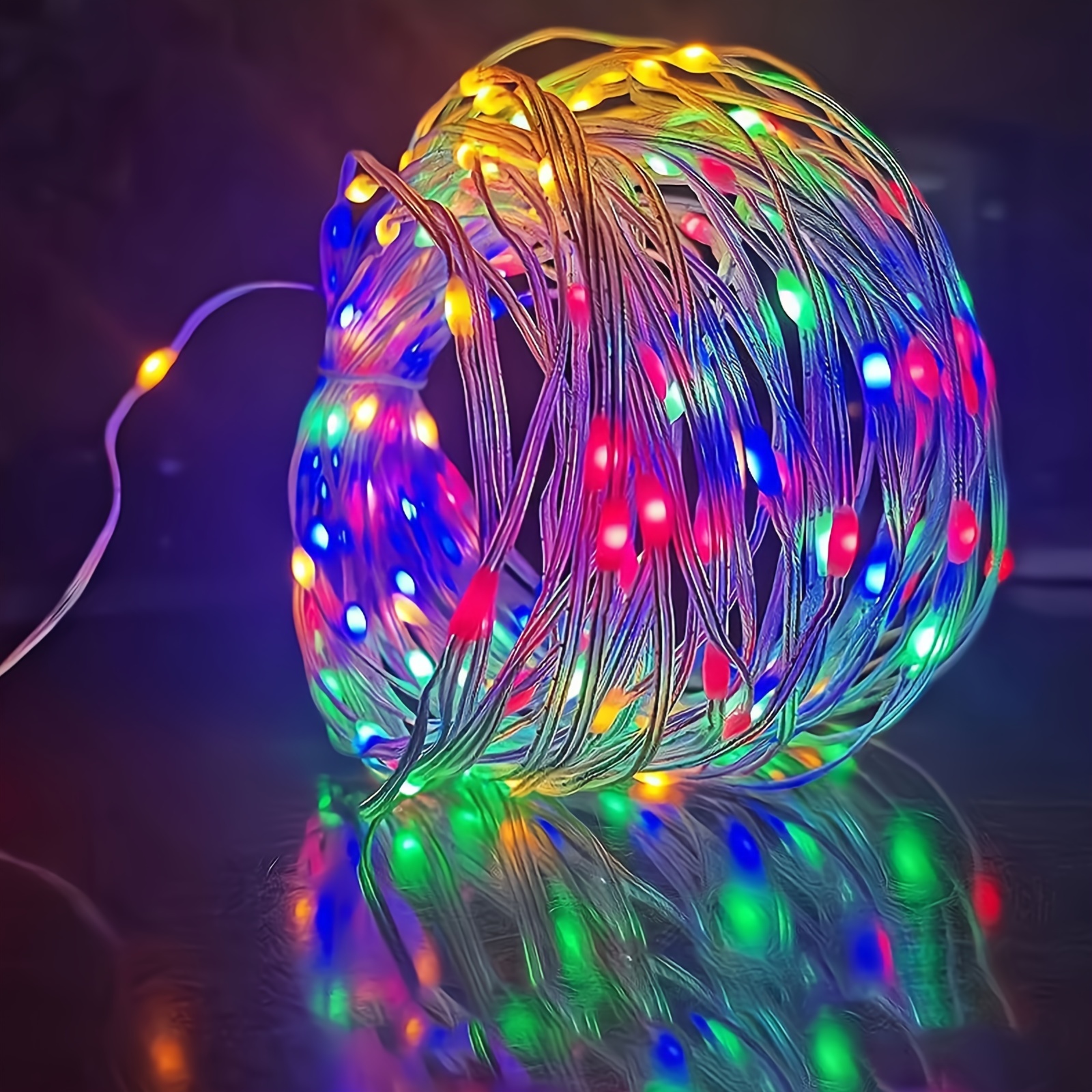 USB LED Fairy Lights with Remote Control - Copper Wire - 32ft