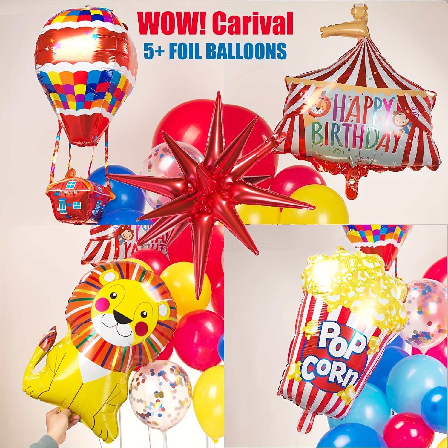 Carnival Prizes and Rainbow Birthday Party Decorations Party Supplies 141  PCS