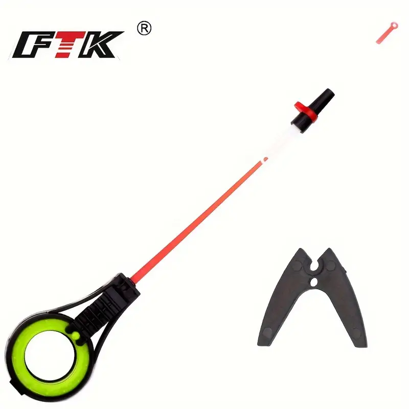 FTK 1pc Portable Detachable Winter Ice Fishing Rod And Reel Combination,  Ultralight Fishing Pole And Reel With Rod Holder, Ice Fishing Tackle