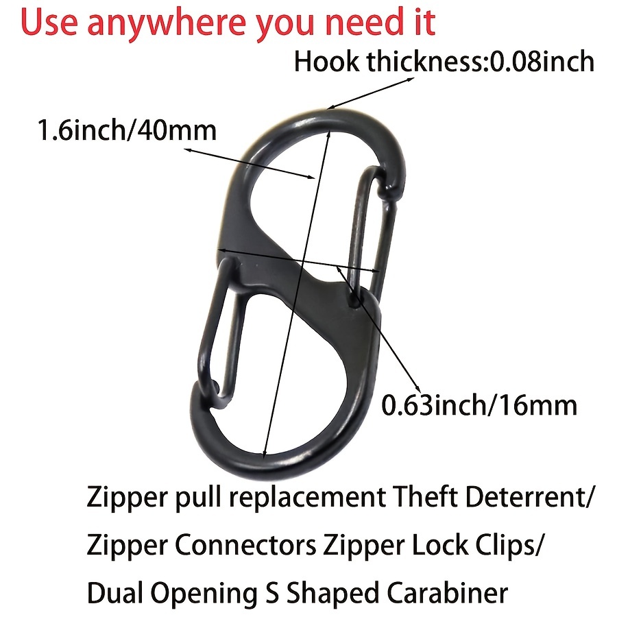 Alloy Spring Buckle Zipper Clip Anti theft Backpack Mini - Temu