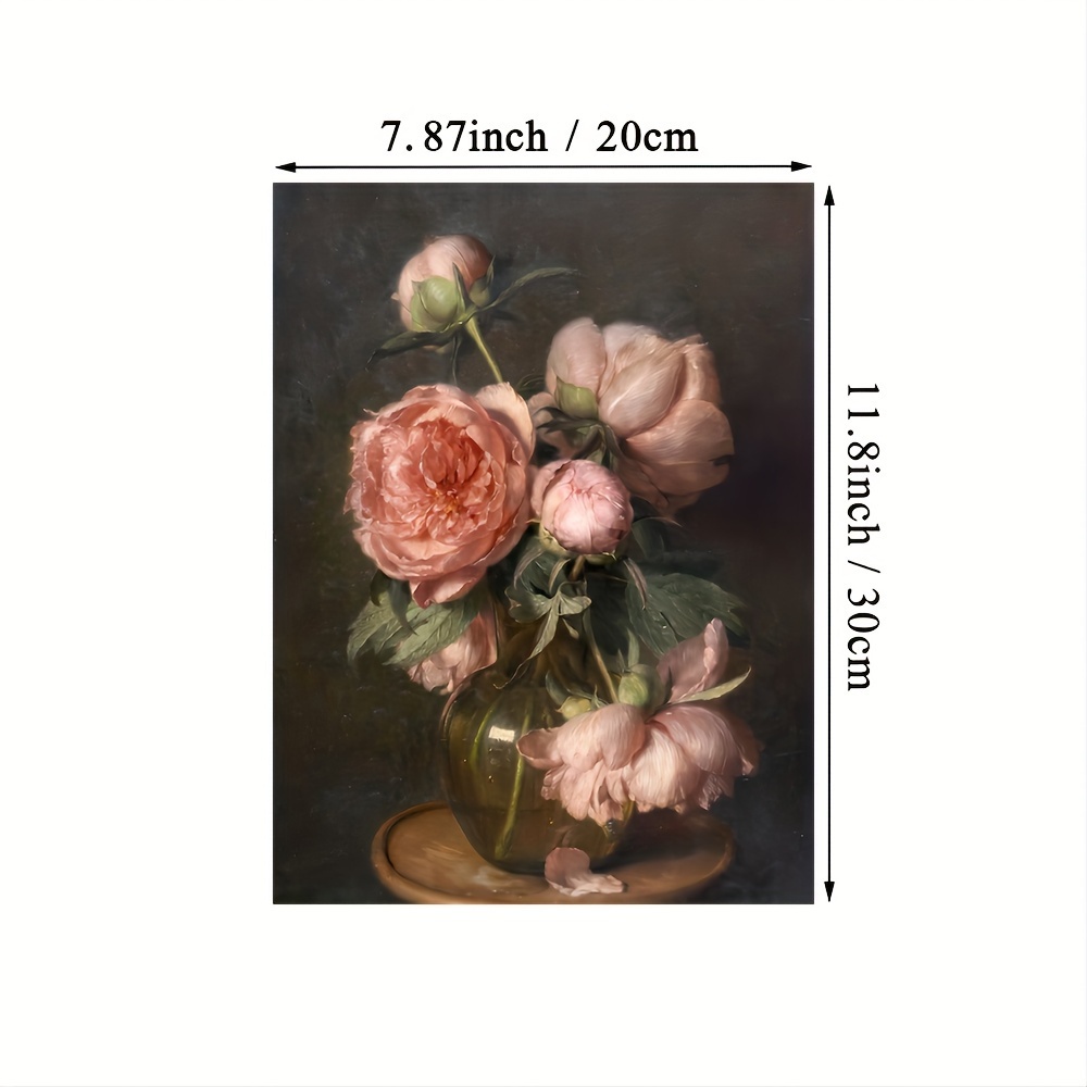 High Quality Printing Oil Painting, Flower Psinting, Large Size Peony  Flower Simple Modern Fashion Poster, Family Room Bar Cafe Study Art Wall  Decoration Poster, Home Decor Gift, Frameless - Temu