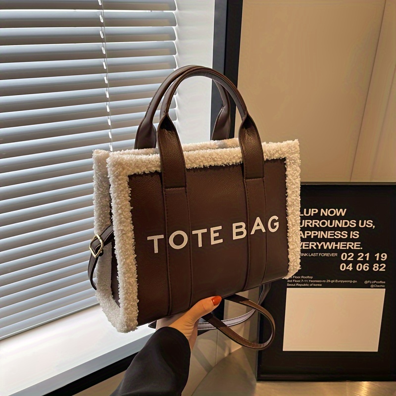  The Tote Bag for Women Pu Leather Tote Bag with Lamb