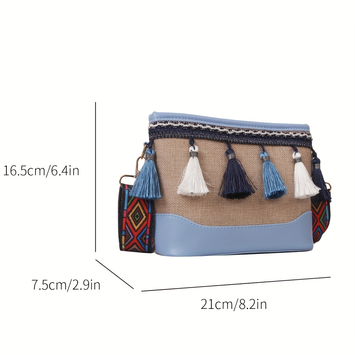 Women's Straw Crossbody Bag With Leather Accent Fashion -  Israel