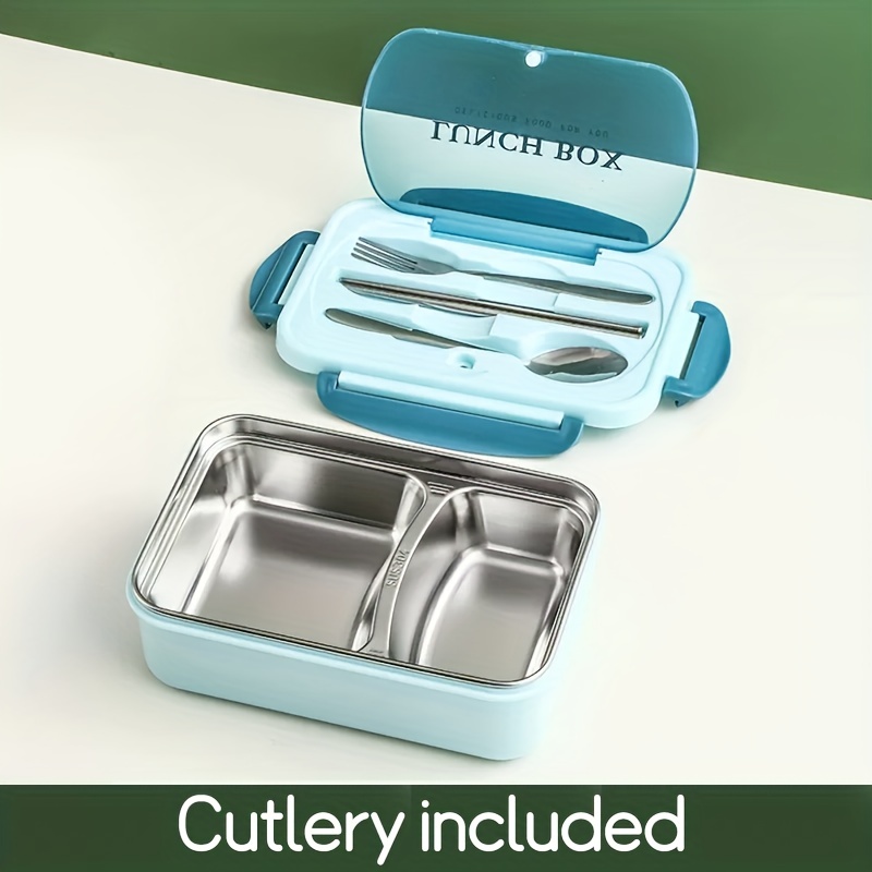  BUILT Bento Leakproof Lunch Box with Stainless Steel Cutlery,  Plastic, Green/Teal: Home & Kitchen