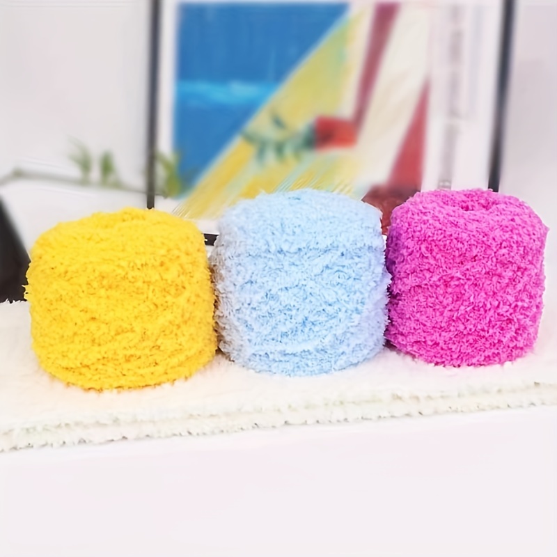 1 Roll Coral Fleece Yarn Ball, Suitable For Home Diy Knitting Of Scarf,  Sweater And Other Handmade Items