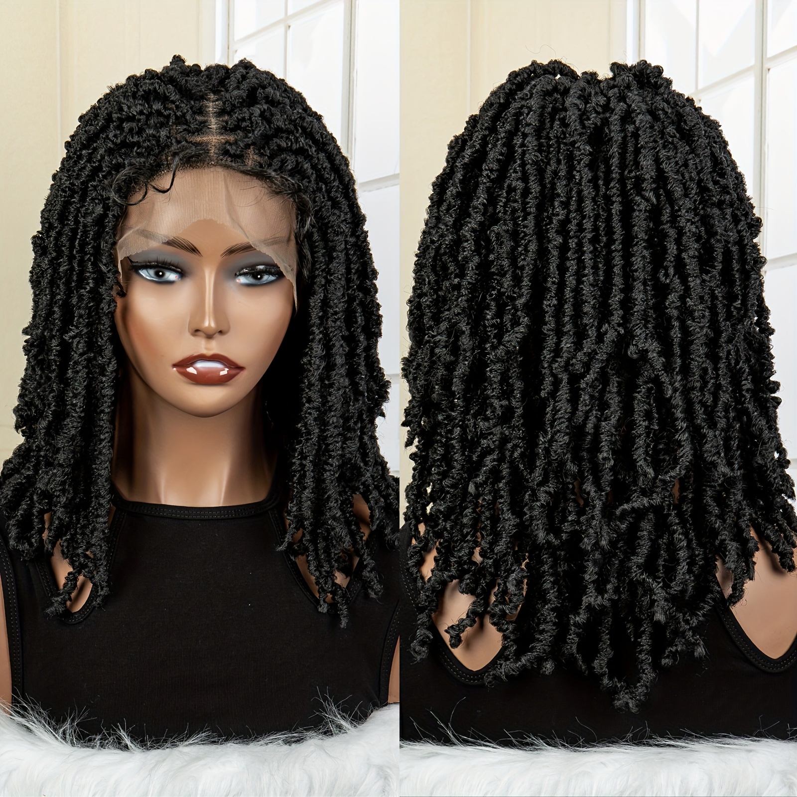 Goddess Box Braids Crochet Hair Lace Front Wig Bohemian Box - Temu Canada