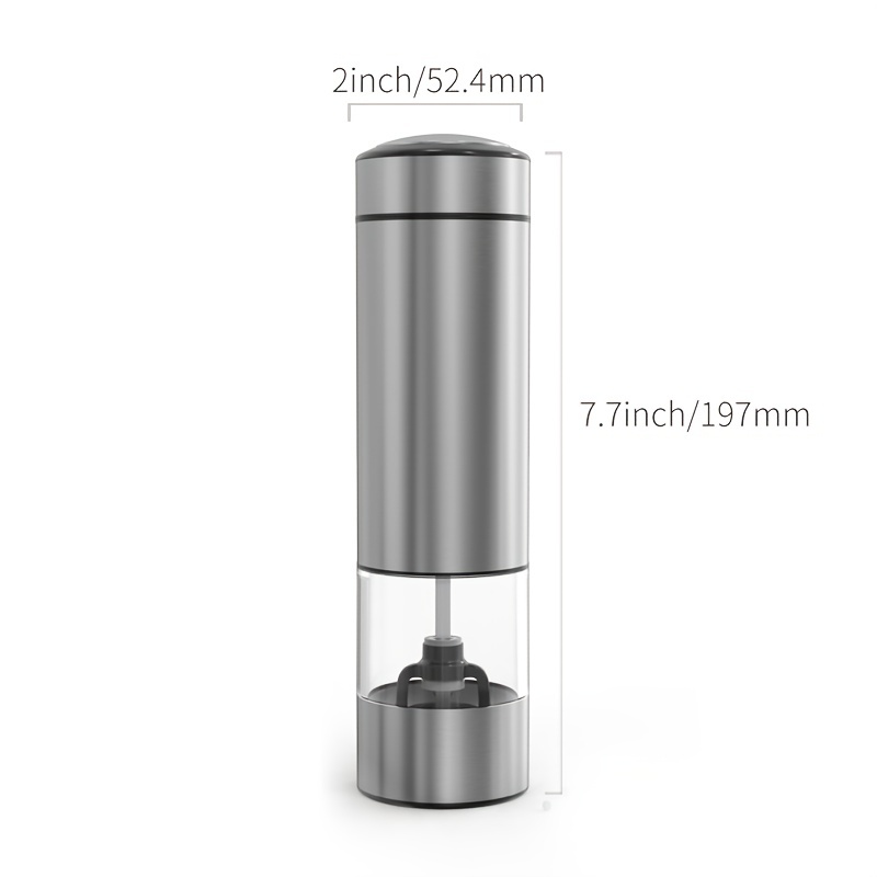Stainless Steel Electric Pepper Grinder Fully Automatic Black