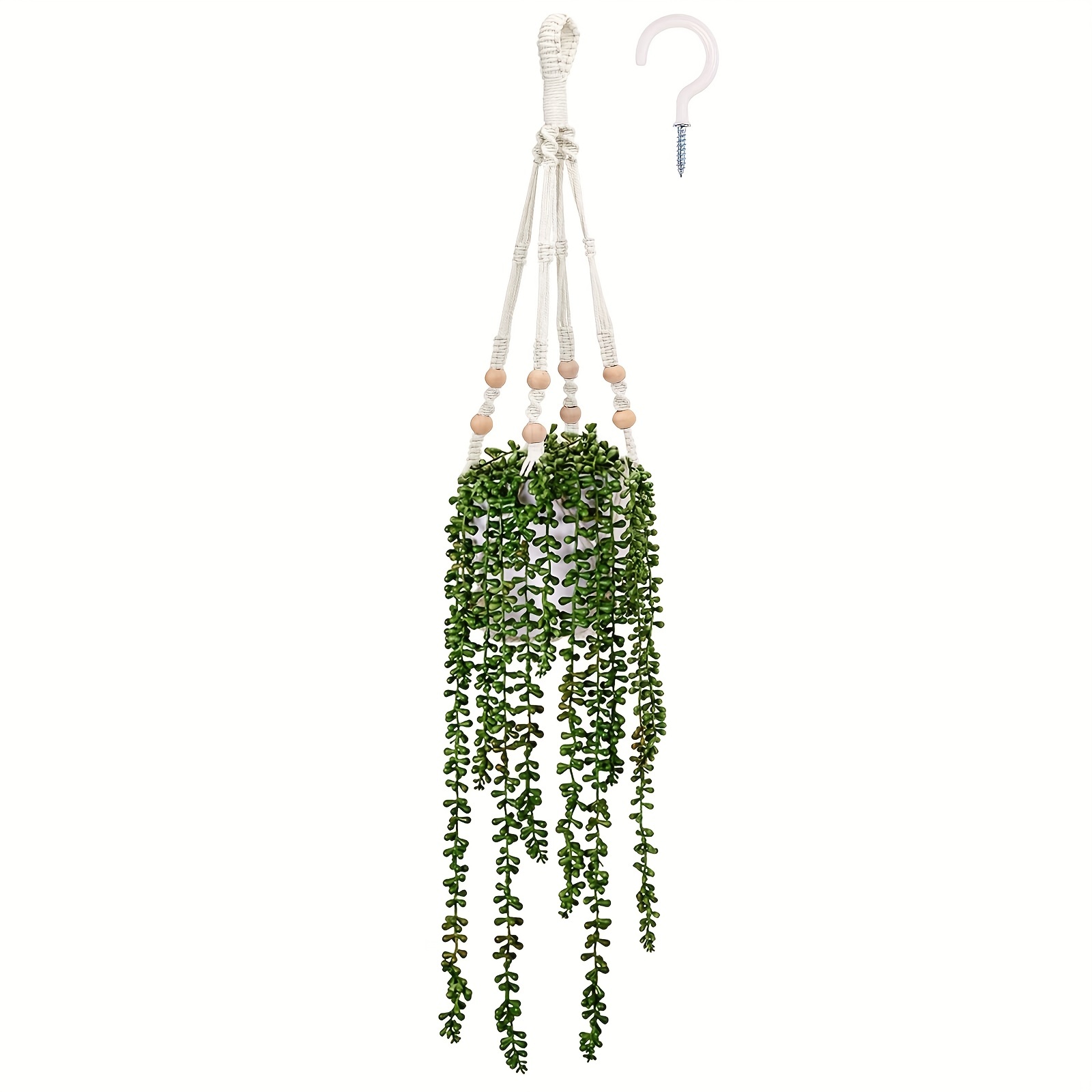 Artificial Succulents Hanging Plants Fake String Of Pearls - Temu