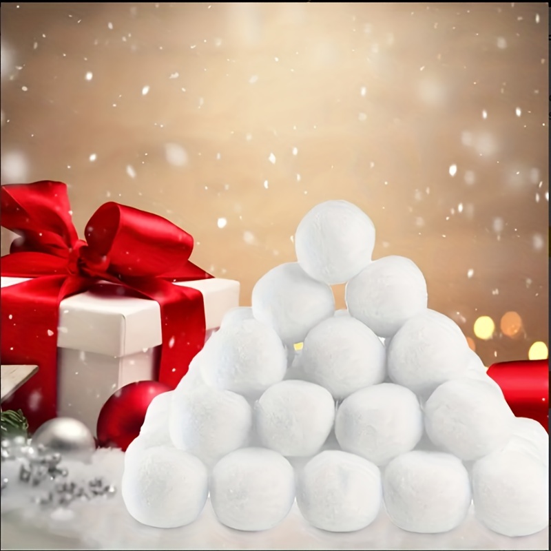 6pcs Fake Snowballs Snow Toy Balls Artificial Indoor Snowballs With For  Indoor Outdoor Snow Fight, Christmas Toss Game