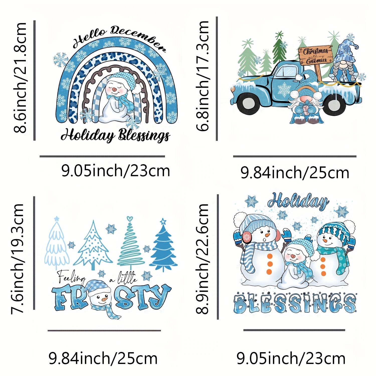 Big Size Winter Vibes Iron On Transfers For Clothing Diy - Temu