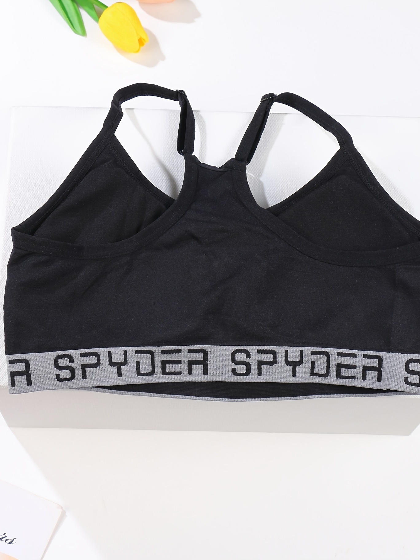 New Spyder Activewear Sports Bra Black Size Medium