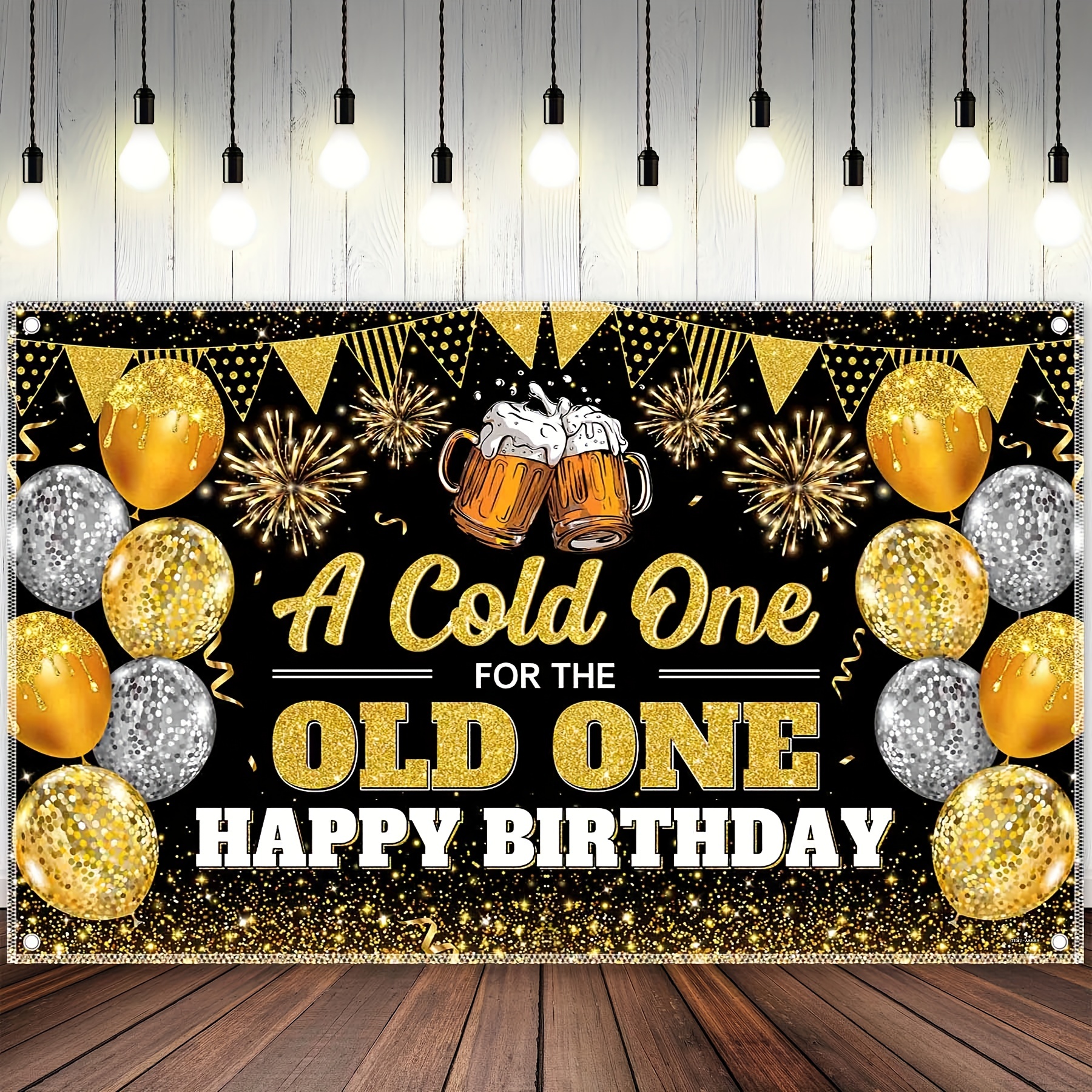 Kit de 36 decoraciones de cumpleaños 60 para hombres y mujeres, globos de  feliz cumpleaños de 60 años de color negro y dorado con diseño de panal de